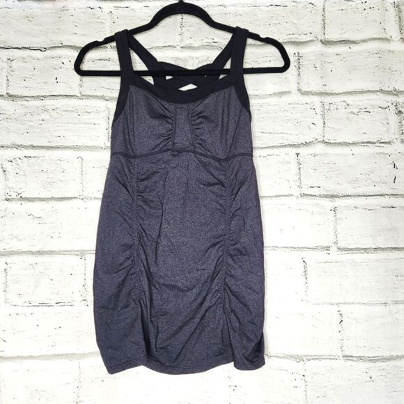 Athleta Scrunch Tank Top Workout Gray Womens XS Polyester activewear running - Picture 1 of 10